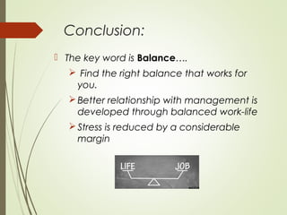 Work life balance presentation | PPT