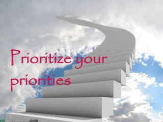 Prioritize your
priorities
 