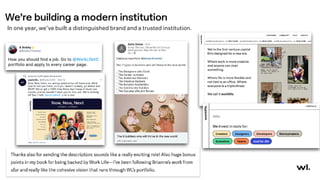 We’re building a modern institution
In one year, we’ve built a distinguished brand and a trusted institution.
 