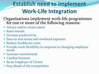 Work life integration | PPTX