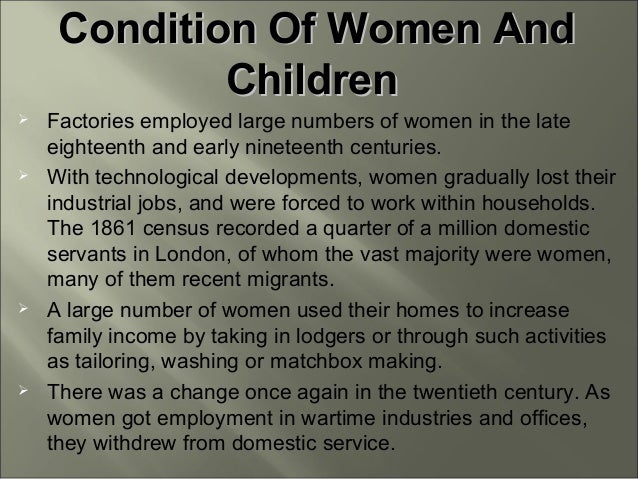 women and work in the 19th Gender ideology & separate spheres in the 19th century compared to the 20th century, there was indeed some contraction in the work open to women. women and work in the 19th Gender ideology & separate spheres in the 19th century compared to the 20th century, there was indeed some contraction in the work open to women.
