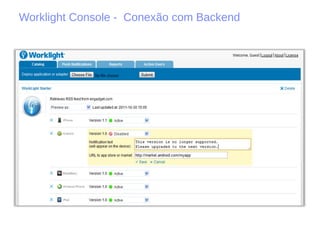 Worklight Console - Conexão com Backend
 