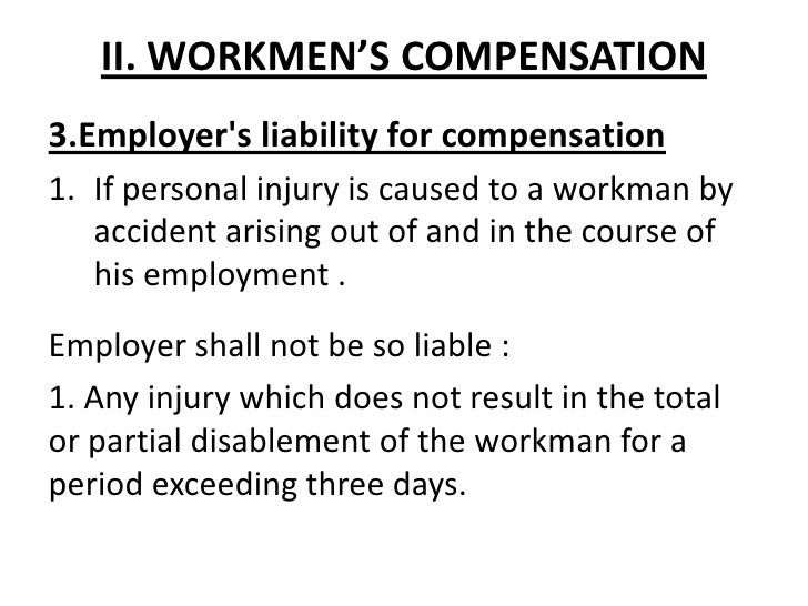 Workman compensation act