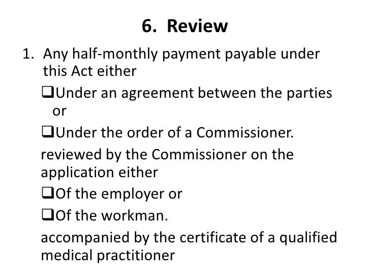 Workman compensation act