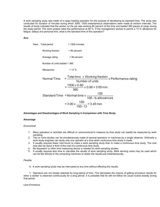 Work measurement | PDF