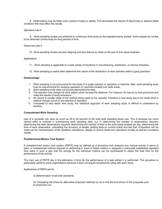 Work measurement | PDF