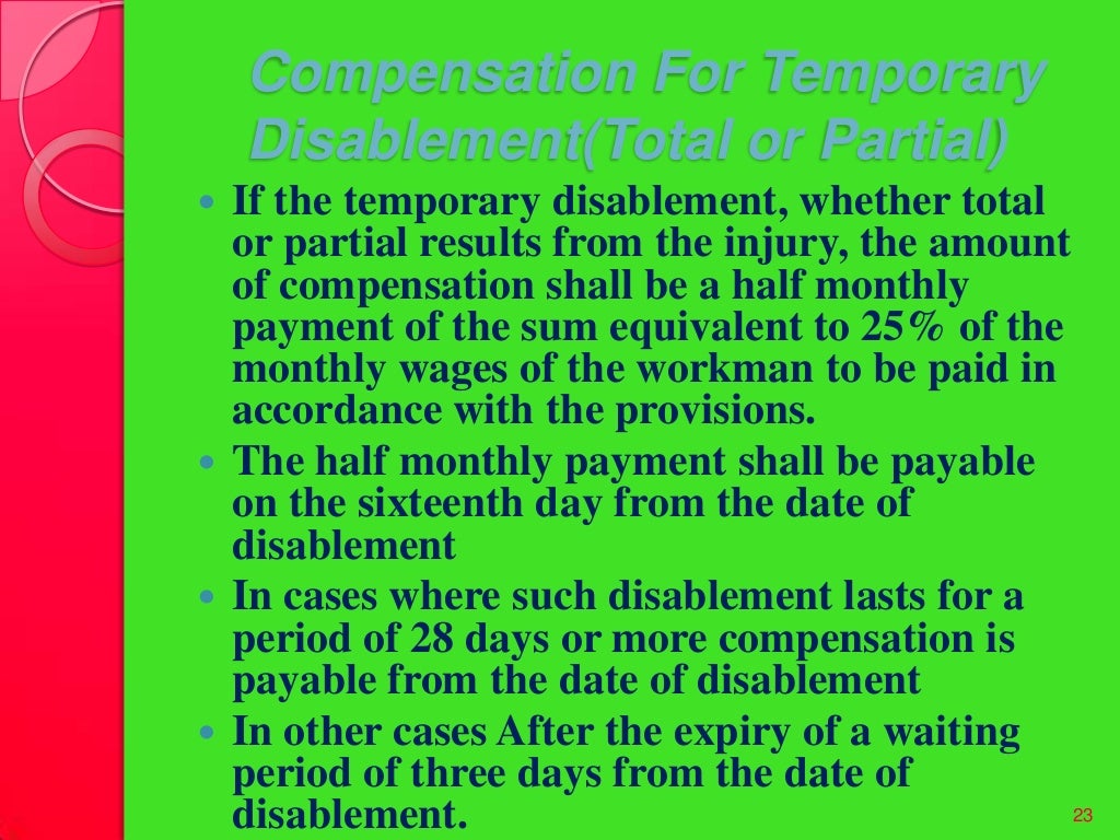 workmen compensation act 1952