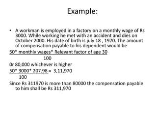 Workmen's Compensation Act -1923 | PPTX