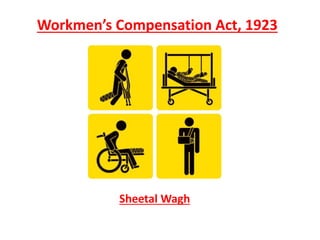 Workmen’s Compensation Act, 1923
Sheetal Wagh
 