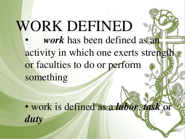 define work ethics