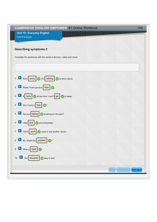 Unit 7 - Online Workbook | PDF