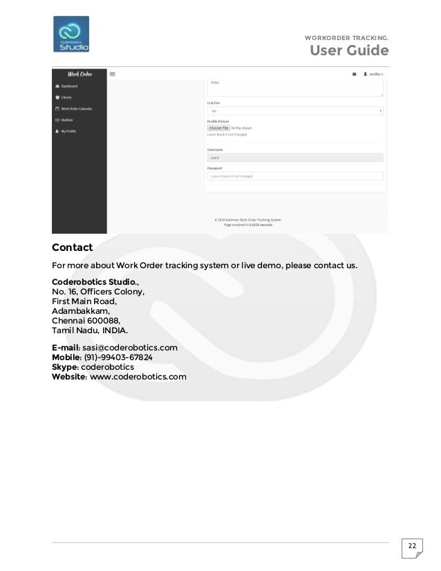 Work Order Tracking & Management System
