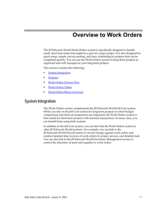 Work Order Charges Work order management guide | PDF