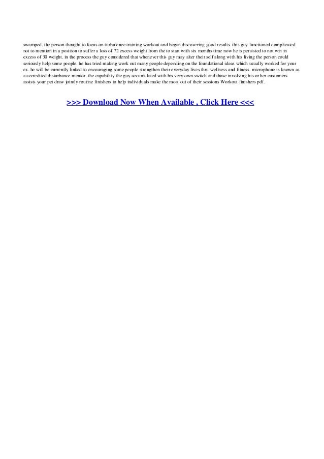 6 Day Workout finishers pdf for Women