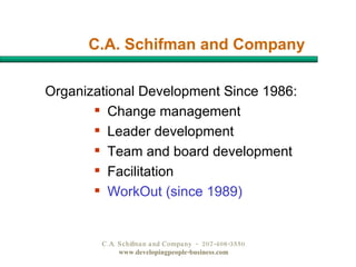 C.A. Schifman and Company   ,[object Object],[object Object],[object Object],[object Object],[object Object],[object Object]
