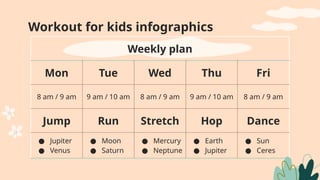 Engaging Workout Infographics and Plans for Kids' Fitness | PPTX