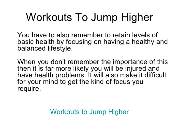 Workouts to Jump Higher