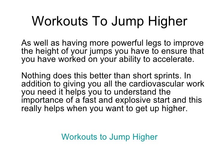 Workouts to Jump Higher