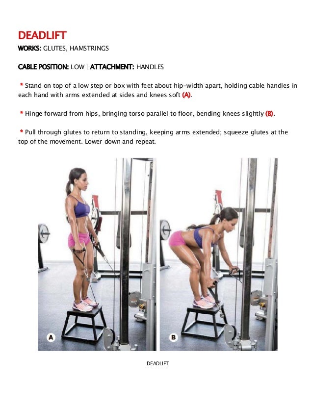 workout with cable machine by fitness motivationtv com july 2016 deadlift works out what