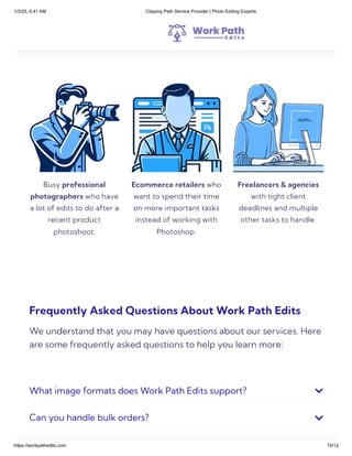 Work Path Edits | Pro Clipping Path Service Provider