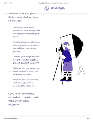 Work Path Edits | Pro Clipping Path Service Provider