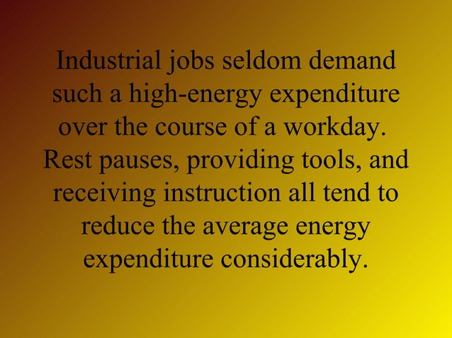 Work physiology | PPT