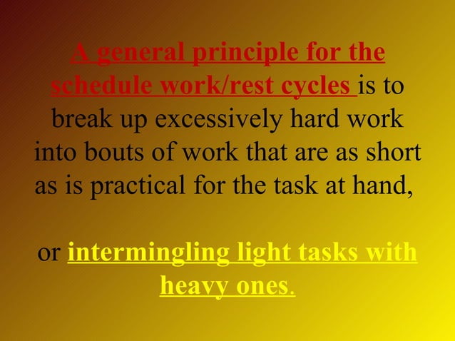 Work physiology | PPT