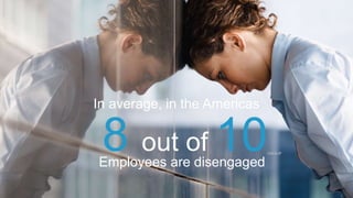 8 out of 10Employees are disengaged
In average, in the Americas
 