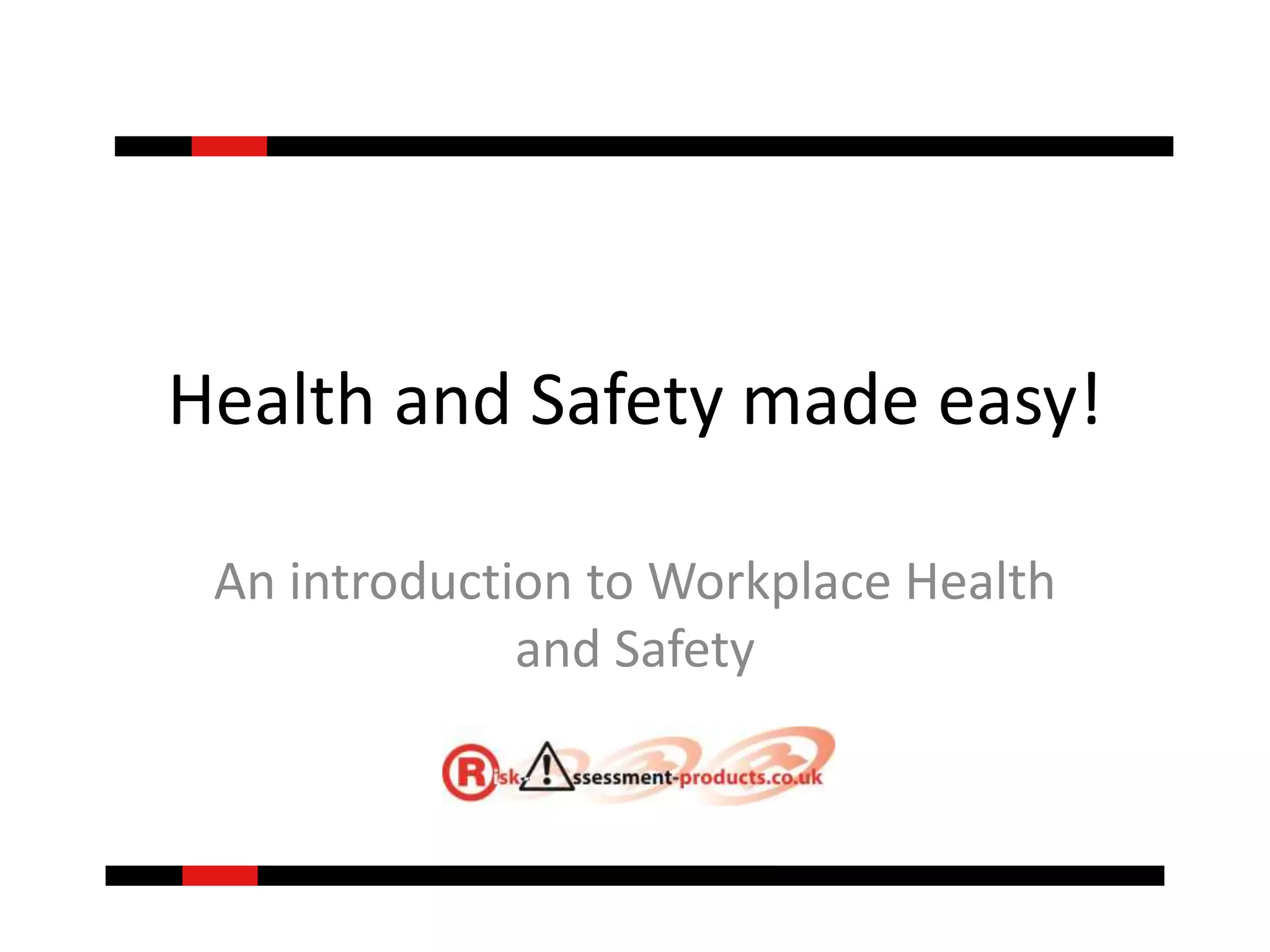 Health and Safety Made Easy Powerpoint Presentation | PPTX