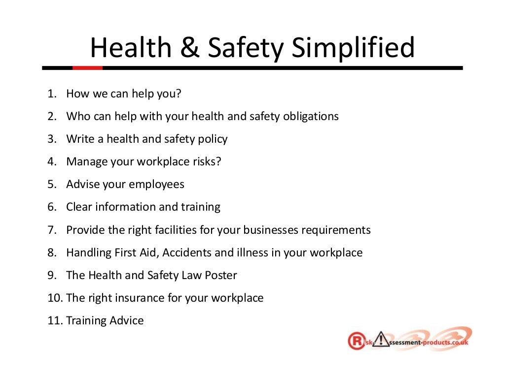 Health and Safety Made Easy Powerpoint Presentation