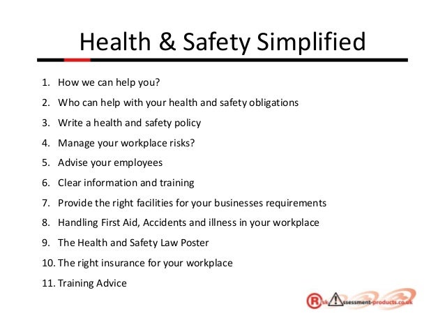 Essay on safety in the workplace