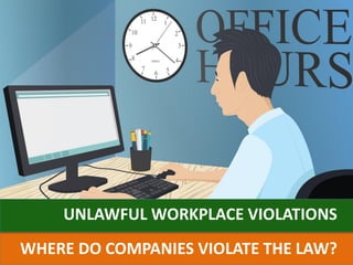 [IMPORTANT]
Zofran Birth Injury Lawsuit
Information
UNLAWFUL WORKPLACE VIOLATIONS
WHERE DO COMPANIES VIOLATE THE LAW?
 