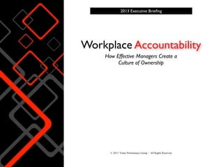 Workplace Accountability: How Effective Managers Create a Culture of ...