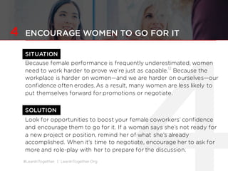 #LeanInTogether | LeanInTogether.Org#LeanInTogether | LeanInTogether.Org
Women often receive
less—and less helpful—
feedback.
 