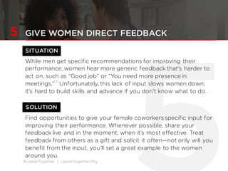 #LeanInTogether | LeanInTogether.Org#LeanInTogether | LeanInTogether.Org
Women who are mentored
by women feel more
supported and are often
more satisfied with their
careers.13
 