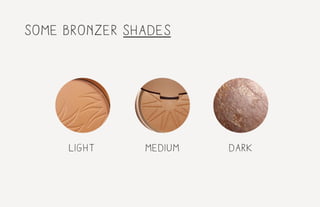 some bronzer shades
medium darklight
 