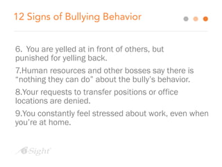 Workplace Bullying - What, Why and Who? 