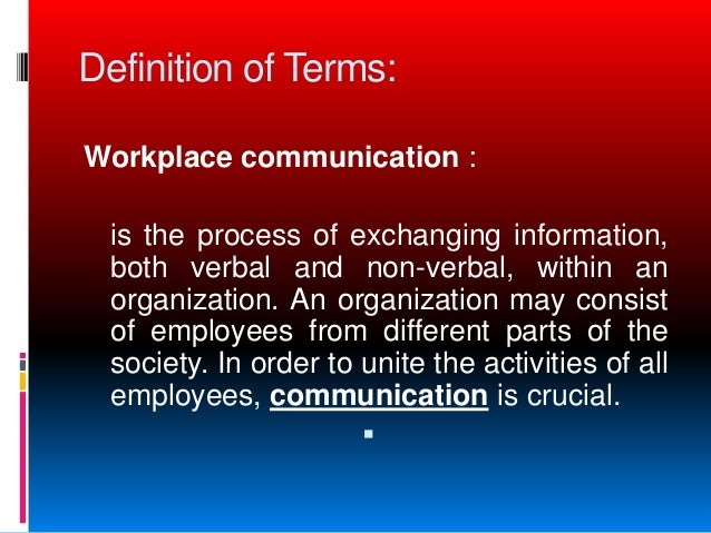 Definition Of Nonverbal Communication In The Workplace