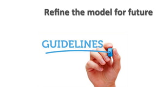Reﬁne	
  the	
  model	
  for	
  future	
  
 