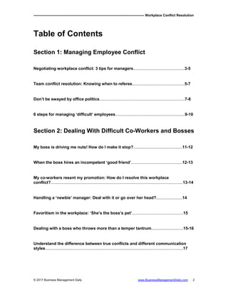 Workplace conflict Resolution | PDF