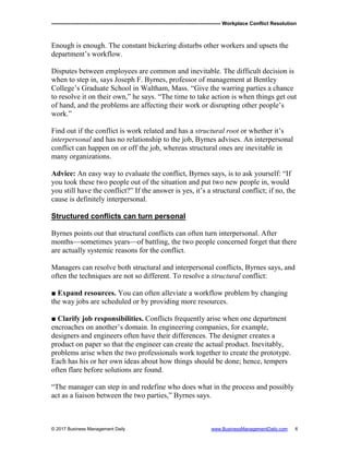Workplace conflict Resolution | PDF