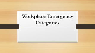Workplace Emergency
Categories
 