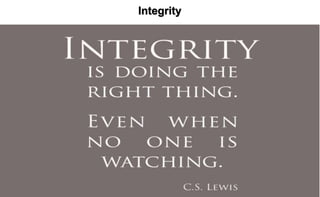 Integrity
 