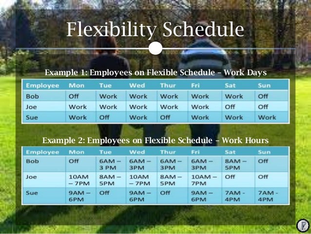 work schedules examples