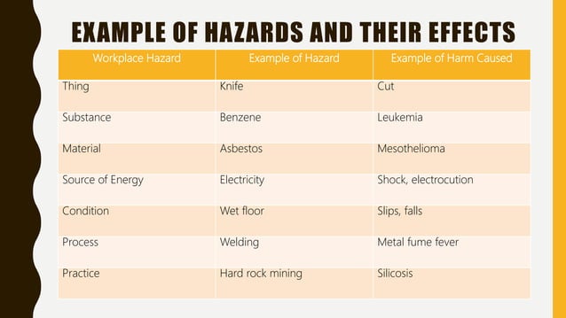 Workplace Hazards and Risks | PPTX | Injuries | Diseases and Conditions