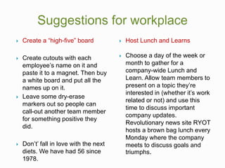 Workplace Health and Wellness 
