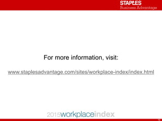 15
For more information, visit:
www.staplesadvantage.com/sites/workplace-index/index.html
 