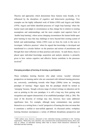 Workplace – Learning Opportunity Imbalance
 