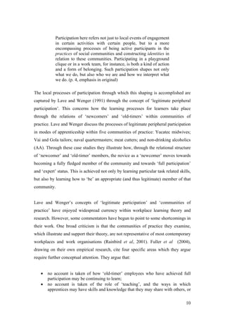 Develop Workplace Learning with
 