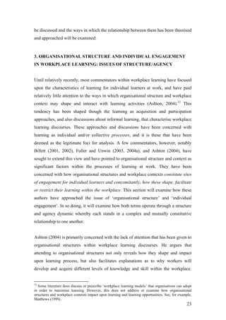 Workplace Learning – Making Connections
 